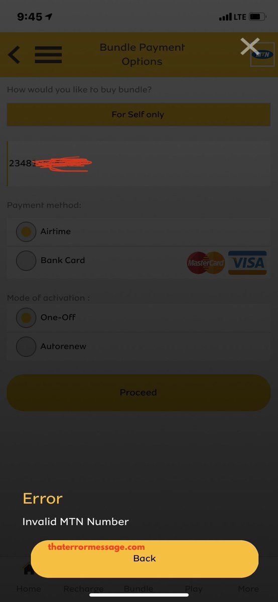Invalid Mtn Number Mtn Nigeria