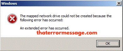 Network Drive An Extended Error Has Occurred