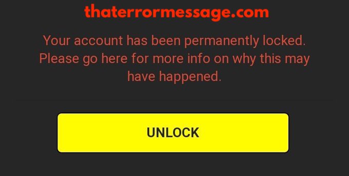 Your Account Has Been Permanently Locked Snapchat