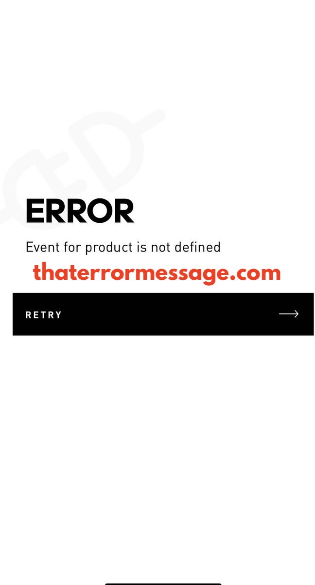 Error Event For Product Is Not Defined Adidas Football