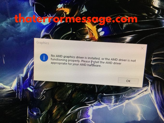No Amd Graphics Driver Is Installed