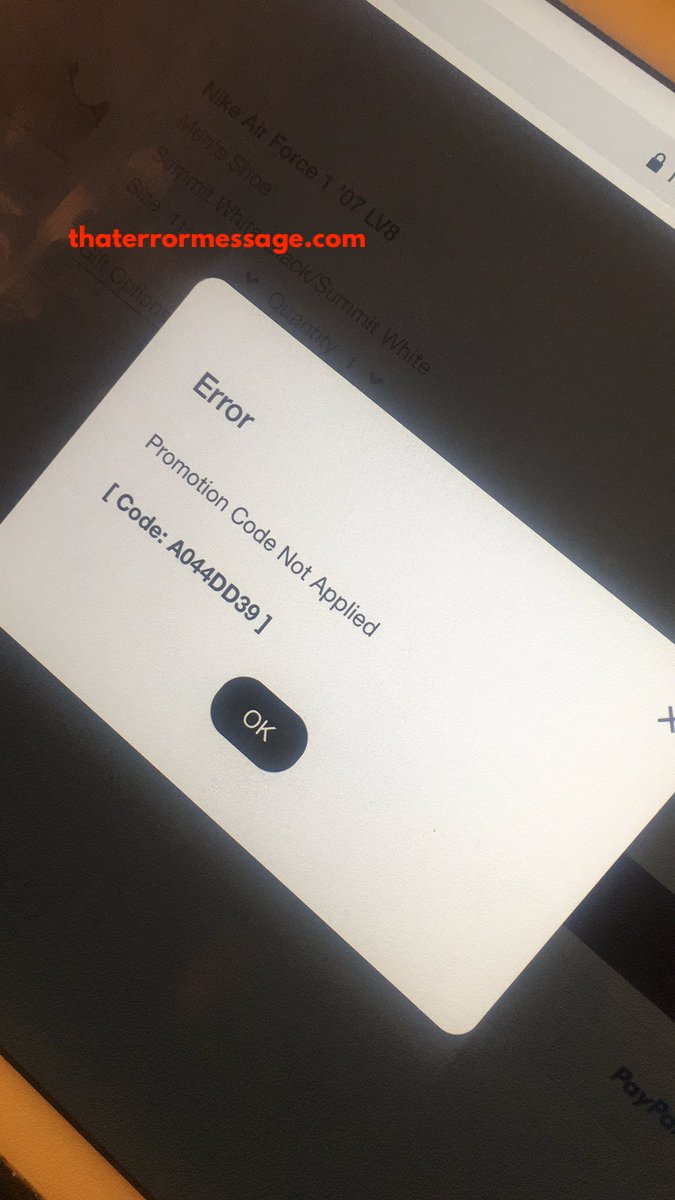 Promotion Code Not Applied Nike Store