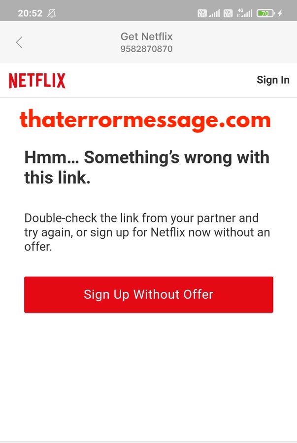 Somethings Wrong With This Link Netflix