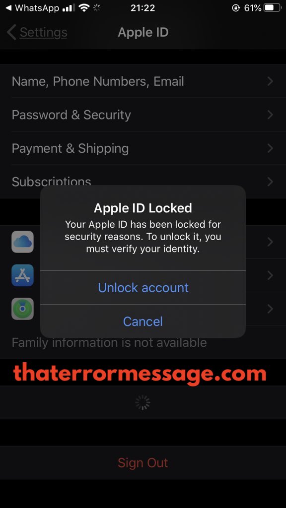 Your Apple Id Has Been Locked