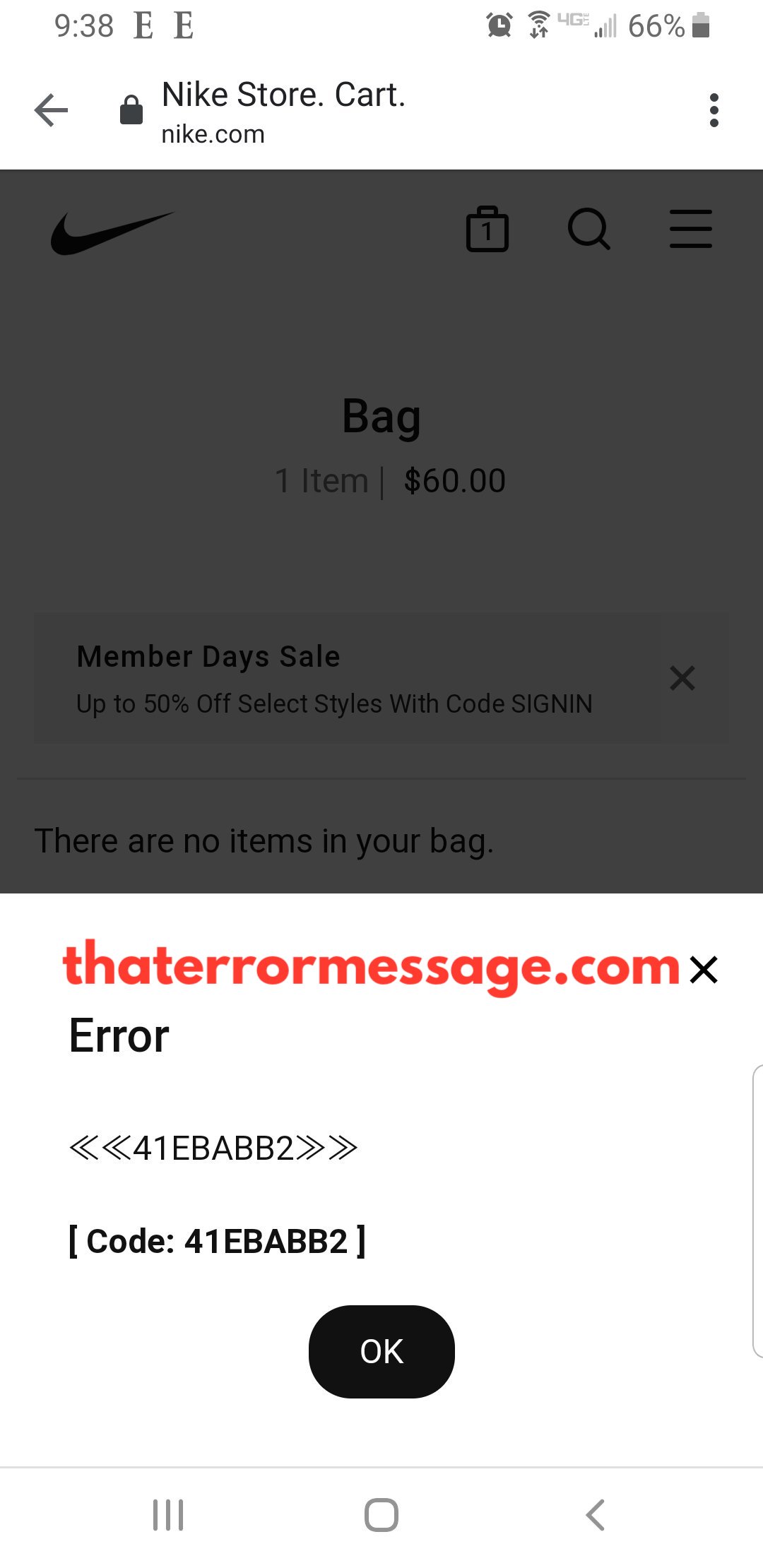 Code 41ebabb2 Nike Error