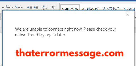 Office 365 Unable To Connect Right Now