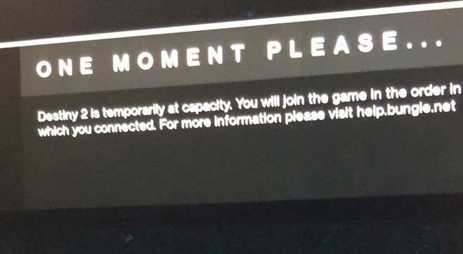 Destiny 2 Is Temporarily At Capacity