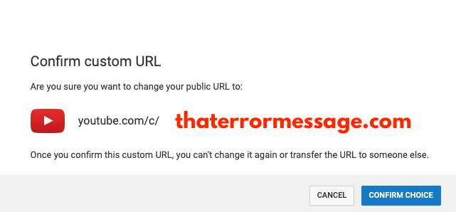 Youtube Custom Url