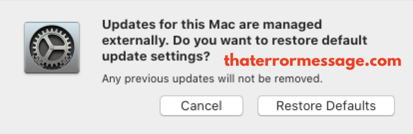 Updates For This Mac Are Managed Externally Mac