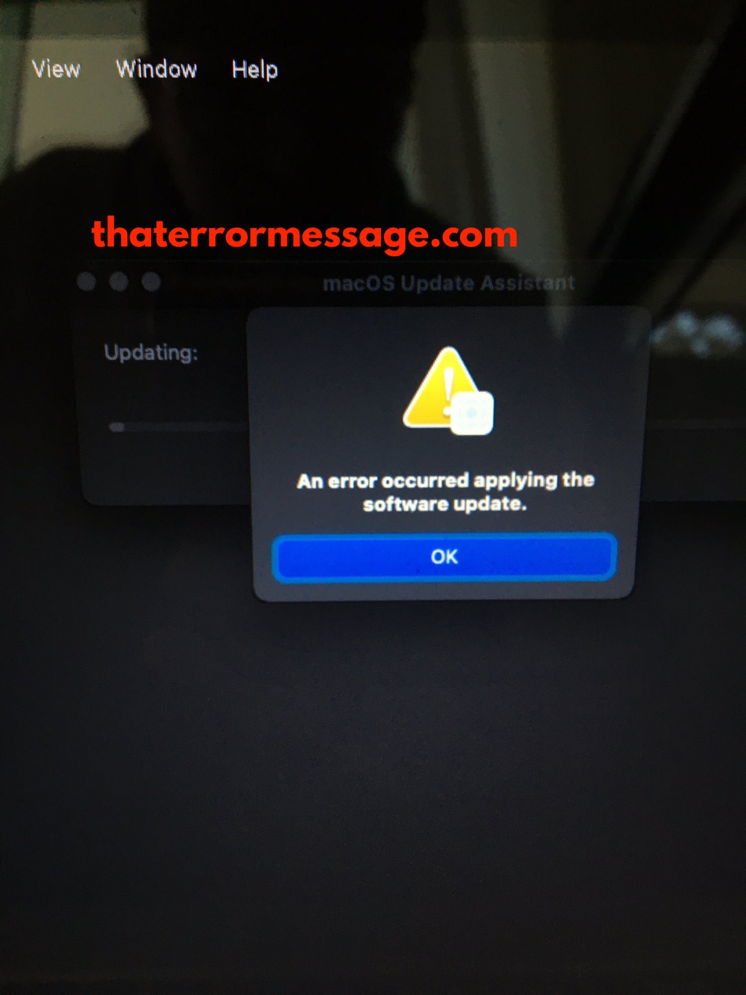 An Error Occurred Applying The Software Update Macos