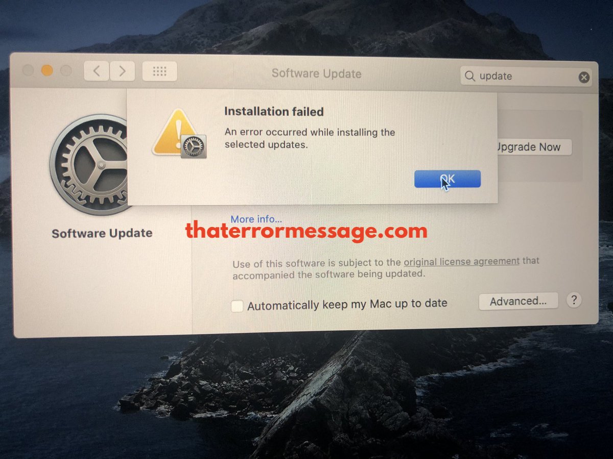 Macos Big Sur Installation Failed