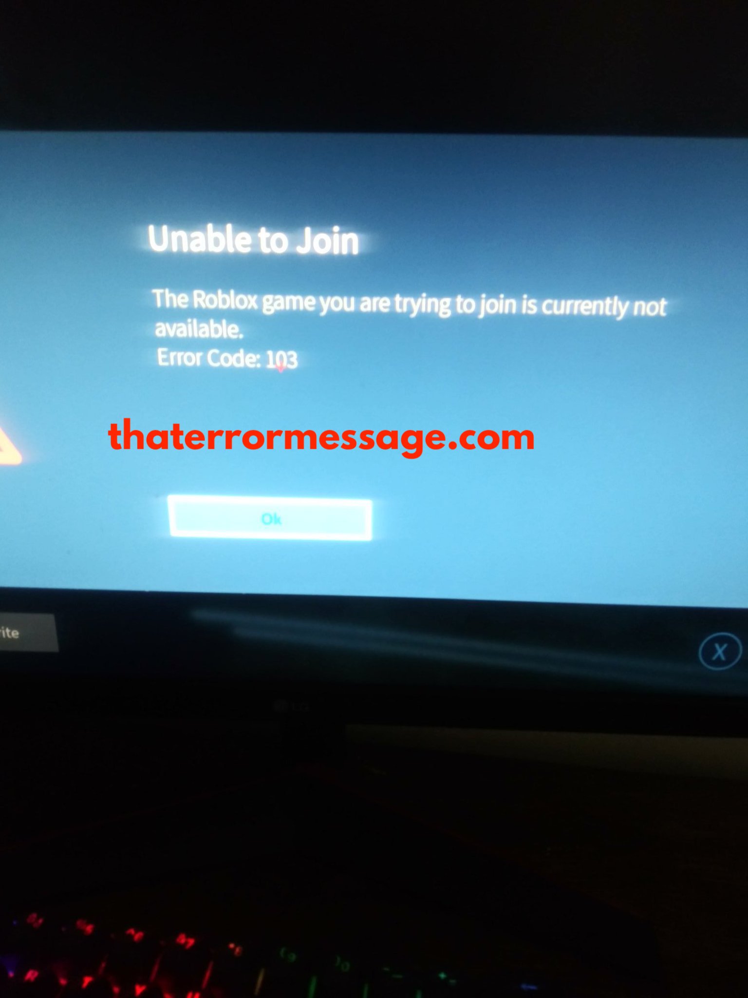 Roblox Game You Are Trying To Join Is Currently Not Available Error Code 103