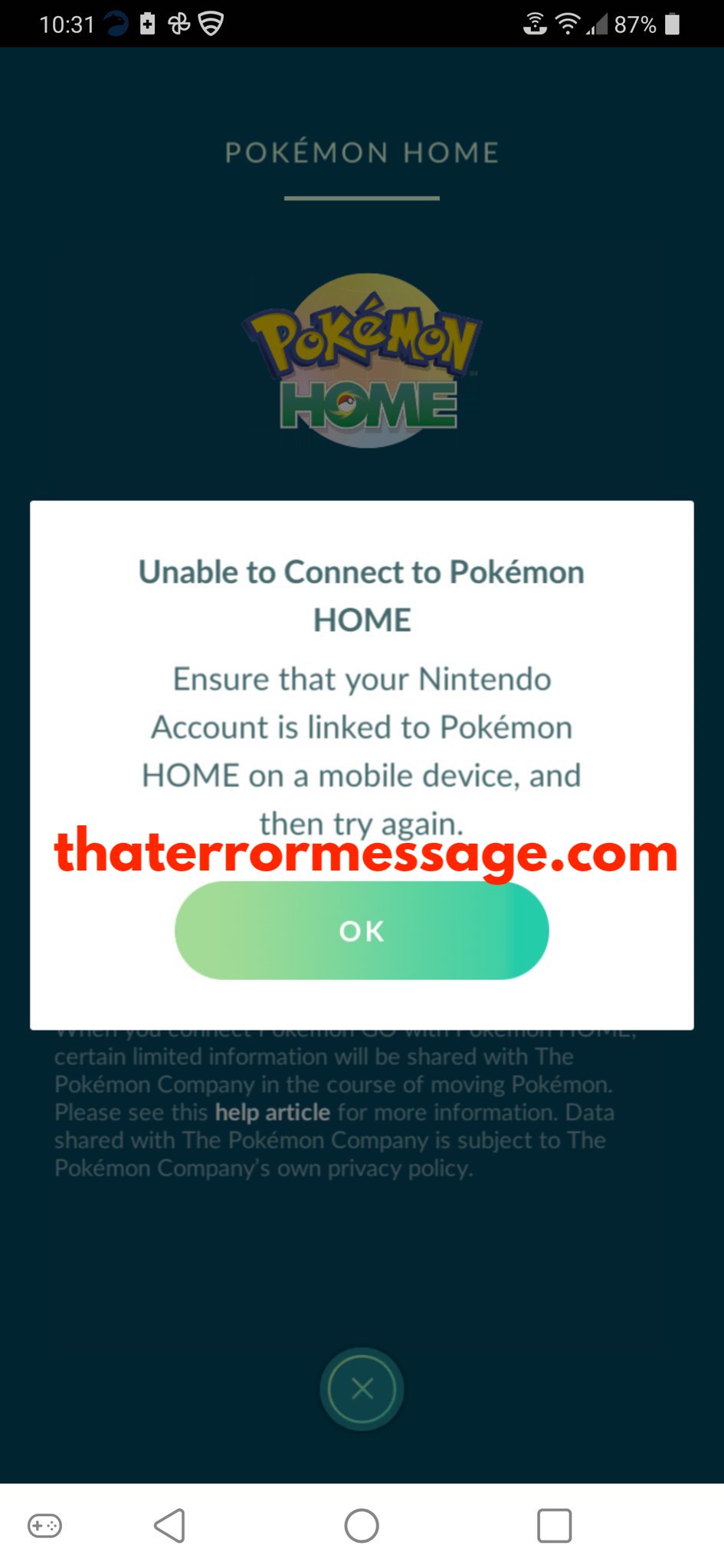 Unable To Connect To Pokemon Go
