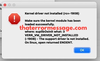 Kernel Driver Not Installed Rc 1908