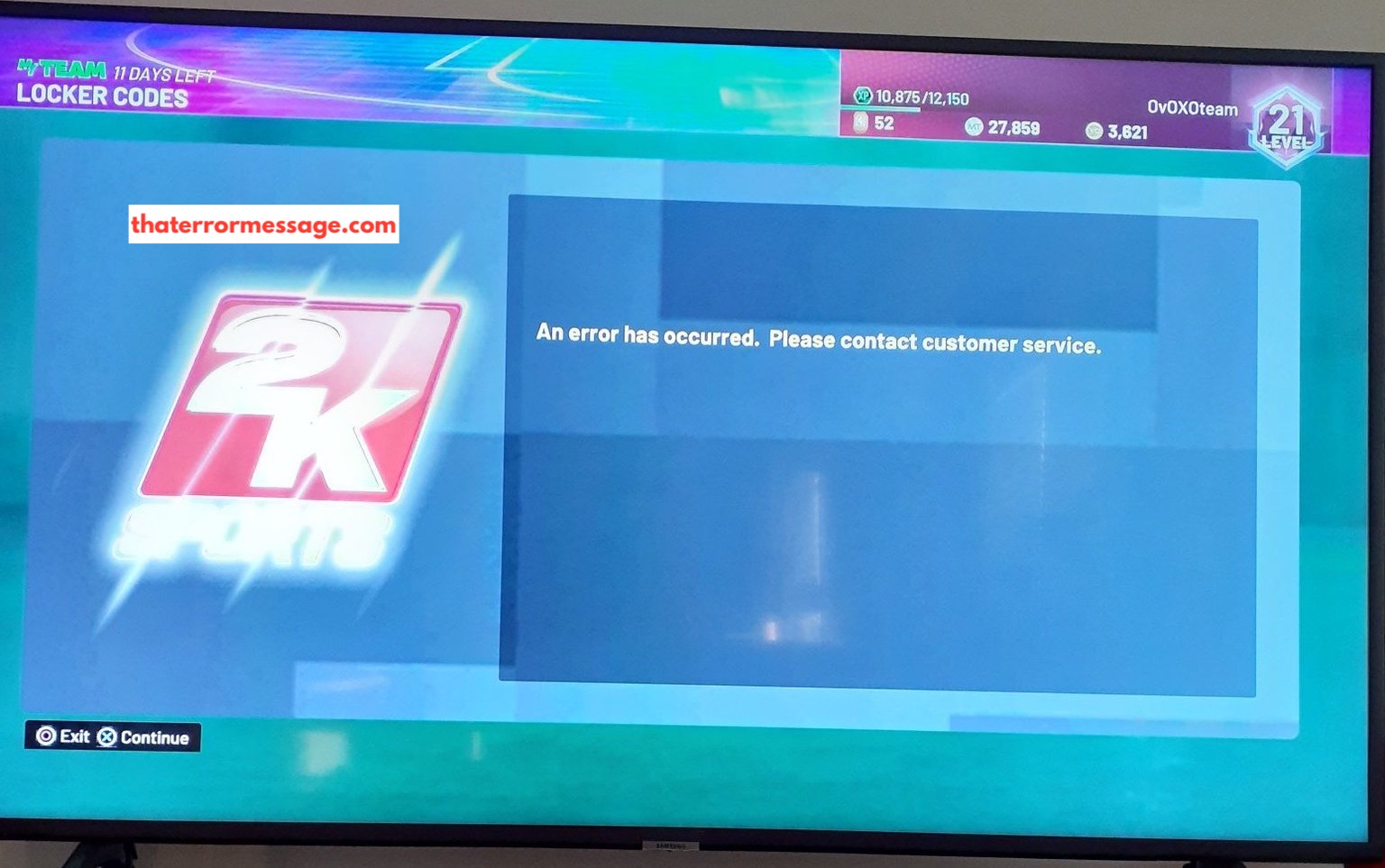 Nba 2k An Error Occurred