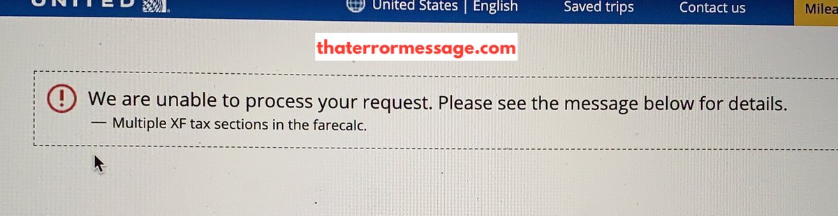 United We Are Unable To Process Your Request