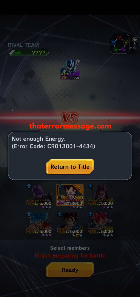 Error Code Cr013001 4434 Db Legends