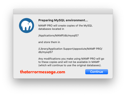 Mamp Preparing Mysql Enviorment