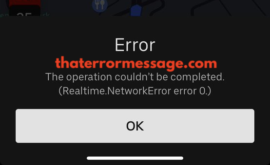 Operation Couldnt Be Completed Uber