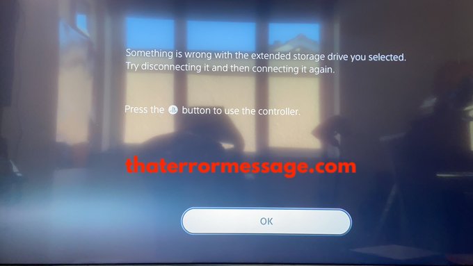 Something Is Wrong With The Extended Storage Drive You Selected Ps5