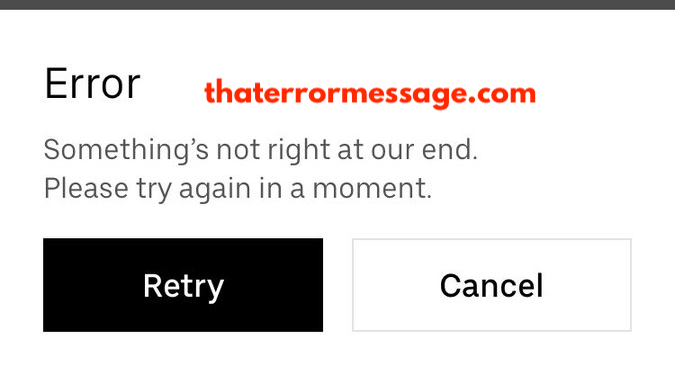 Somethings Not Right At Our End Uber