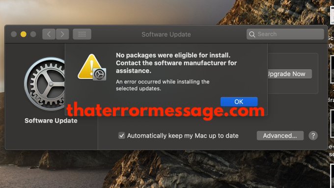 No Packages Were Eligible For Install Mac