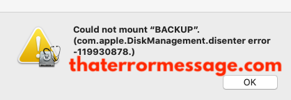 Could Not Mount Diskmanagement Disenter Error 119930878
