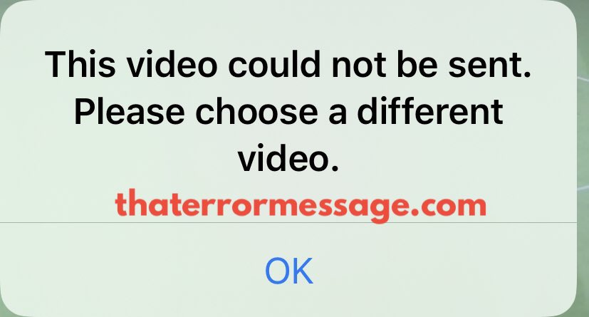 Video Could Not Be Sent What App