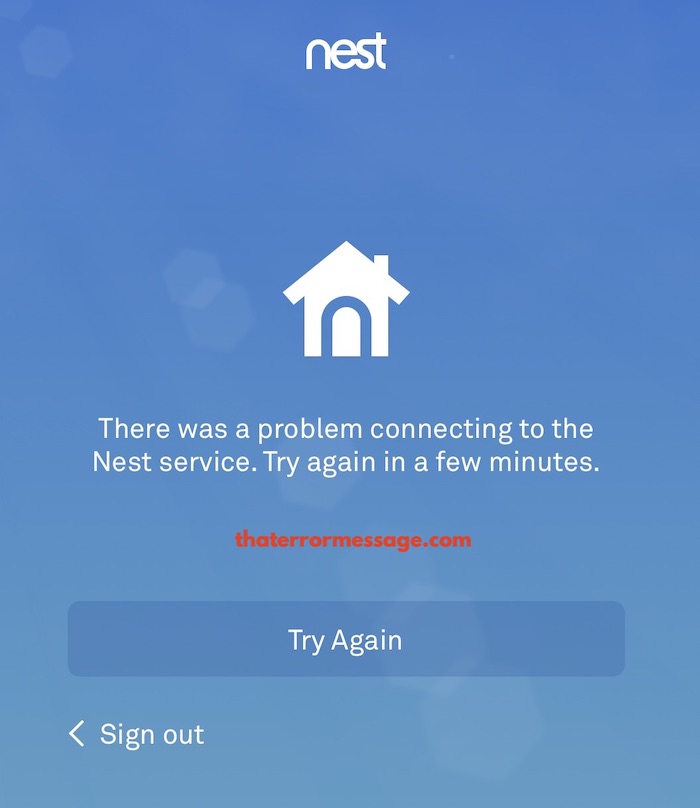 Nest Problem Connecting To Nest Service