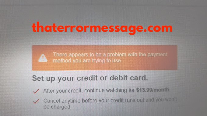 There Appears To Be A Problem With The Payment Netflix 22
