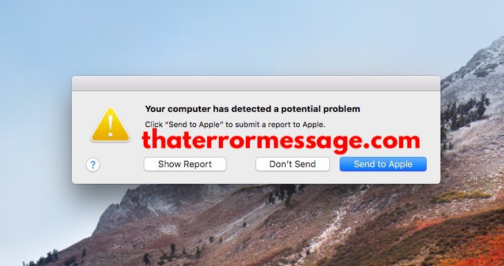 Your Computer Has Detected A Potential Problem