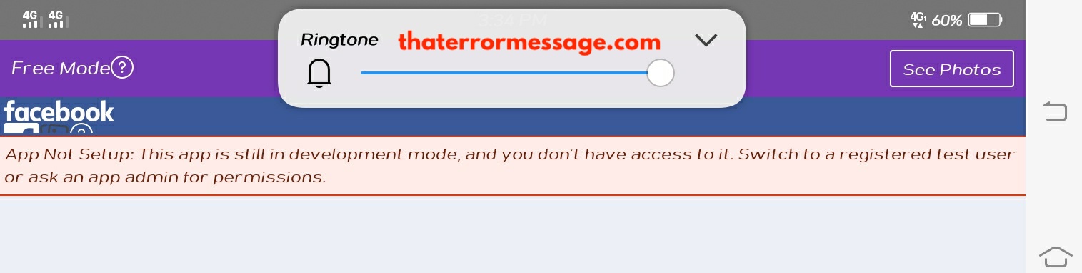 App Not Setup Facebook