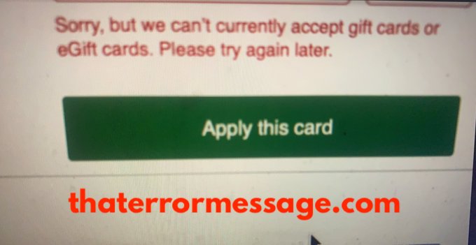 Cant Accept Gift Cards Curry Spice World
