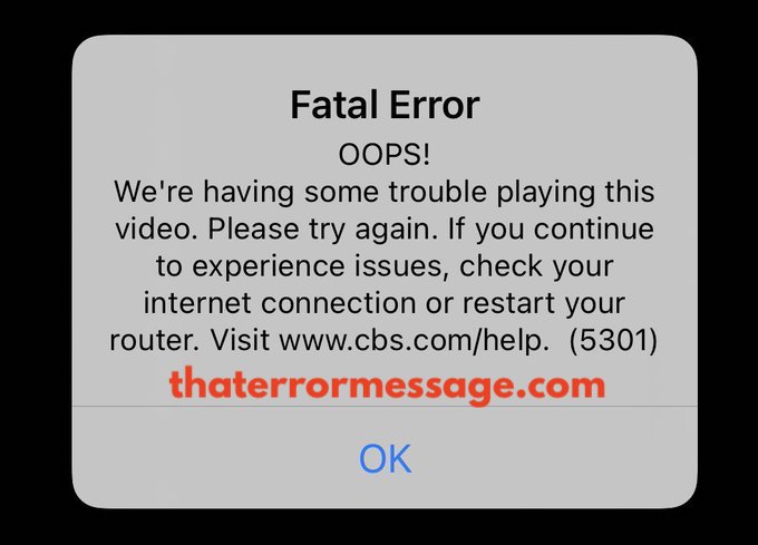 Fatal Error Cbs All Access