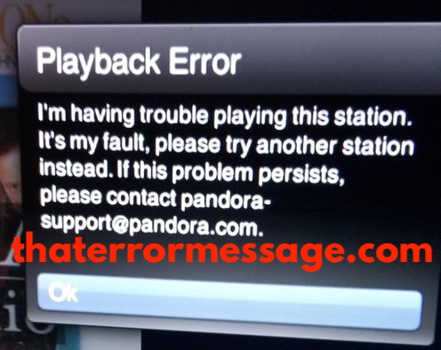 Playback Error Pandora