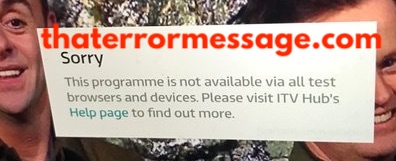 Programme Is Not Available Via All Test Browsers Itvhub