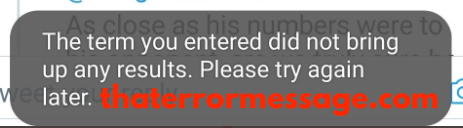 Term You Entered Did Not Bring Up Any Results Twitter