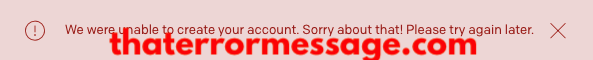 Unable To Create Your Account Sendgrid