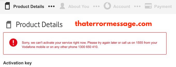 Cant Activate Your Service Right Now Vodafone