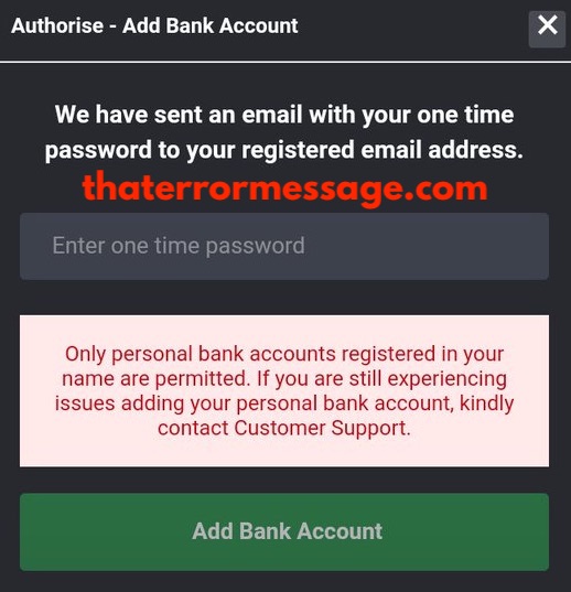 Only Personal Bank Accounts Registered In Your Name Are Permitted Bet9ja That Error Message Forum Latest Errors