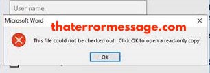 File Could Not Be Checked Out Sharepoint