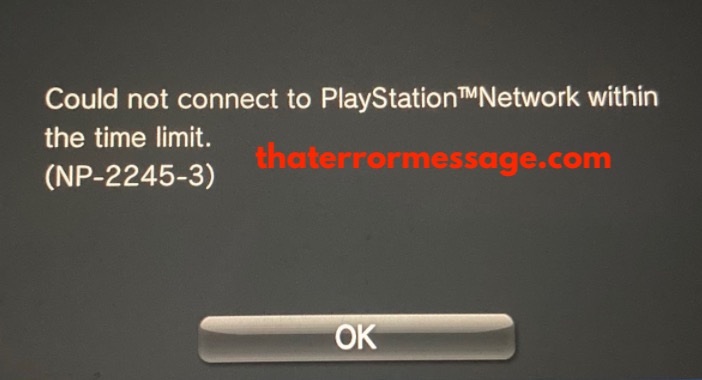 Could Not Connect To Playstation Network Np 2245 3