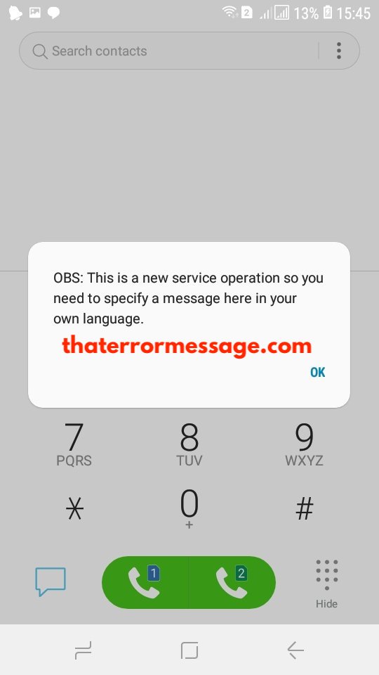 Obs This Is A New Service Operation So You Need To Specify A Message