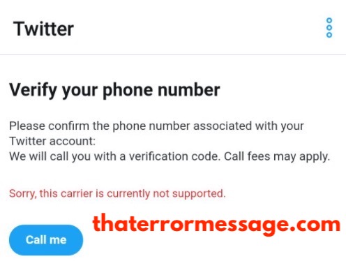Carrier Is Not Supported Twitter