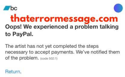 Experienced A Problem Talking To Paypal Bandcamp