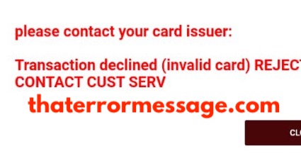 Invalid Card Reject Zenith Bank