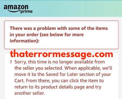 Item Is No Longer Available From The Seller Amazon