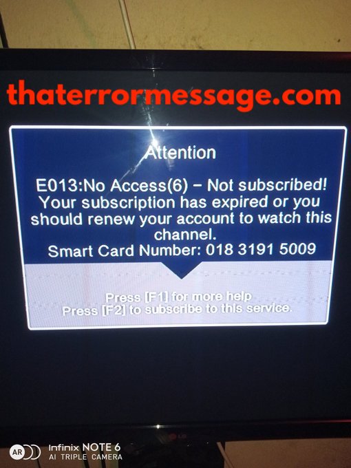 E013 No Access 6 Not Subscribed