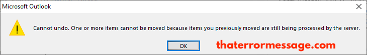 Microsoft Outlook Cannot Undo