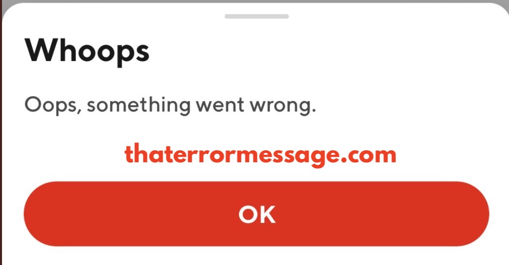 Oops Something Went Wrong Door Dash